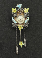 Cuckoo Clock Watch Brooch