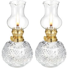 2 Pcs Oil Lamps Vintage