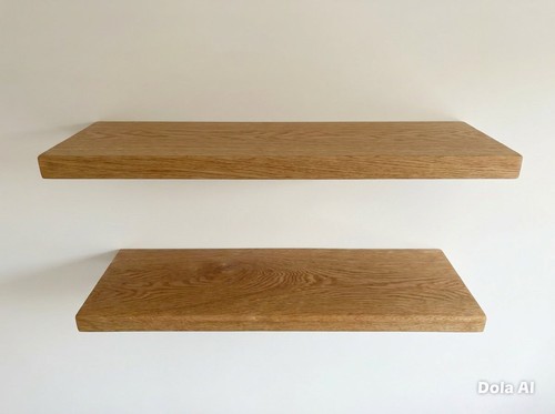 Solid oak floating shelf 600mm - solid,