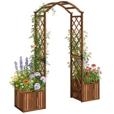 Outsunny wooden garden arch - garden,