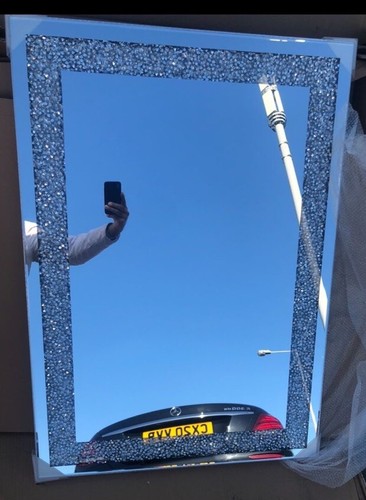 Crushed diamond wall mirror - crushed,