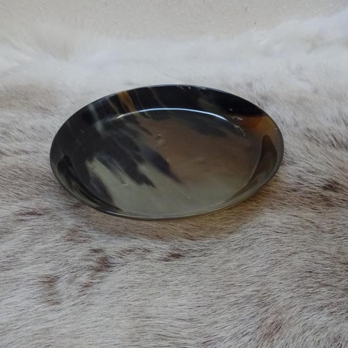 Polished cow horn plate for - polished,