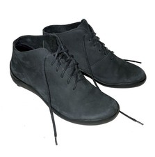Arche France, Nubuck Leather Ankle Boots, Black Lace Ups, Size 4