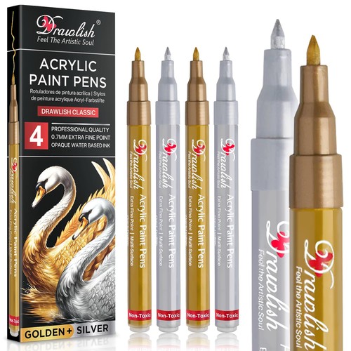 Acrylic paint pens set - set, 4pcs