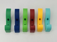 Rainbow Mix 6 (110mm) Super Strong Plastic Coat  Hooks
