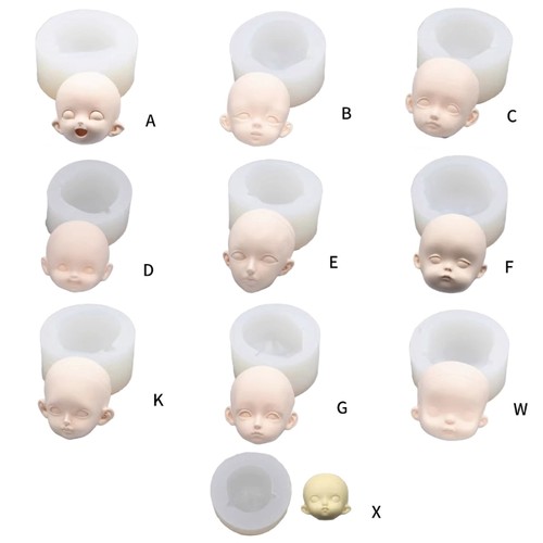 Doll human face silicone mold - human,