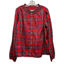 Boden Smocked High Neck Tartan