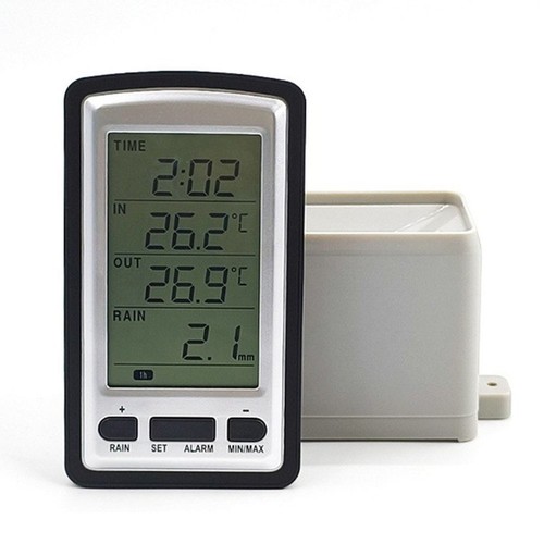 Wireless rain gauge - with, rcc