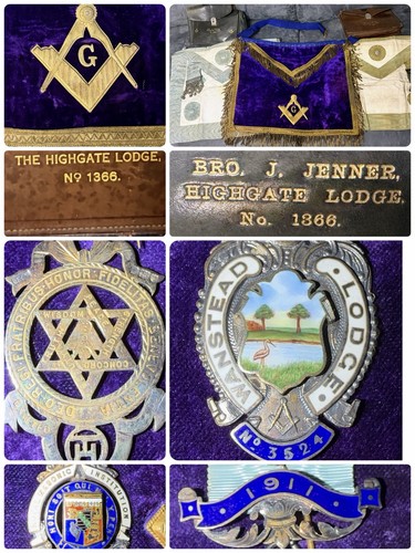 Masonic jewel medals apron - masonic,