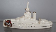 WWI SAVOY CRESTED CHINA HMS QUEEN ELIZABETH DOVER CREST