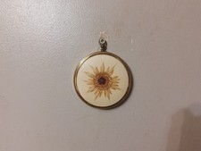 Pressed Flowers Small Round Wall Hanging Plaque