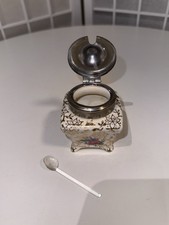 Vintage gilt ceramic mustard