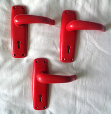 3 x Vintage Red Plastic /