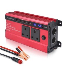 1500W Power Inverter 12V to 240V AC Car Converter with 3.1A 4 USB 2 AC Sockets