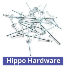 Extra Large Flange Head Pop Rivets Open Blind Aluminium/Steel 3.2mm 4.0mm 4.8mm