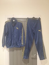 VINTAGE RETRO 80s PUMA SPORTS BRIGHT BOLD FESTIVAL ZIP UP TRACKSUIT RARE!