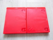 2 x Red Single Blu Ray Amaray Cases
