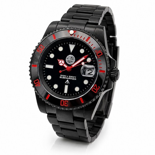 Black automatic divers watch - automatic,