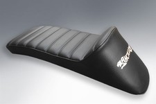 LAMBRETTA RACE SEAT IN BLACK WITH WHITE LOGO PIPING FREE POST