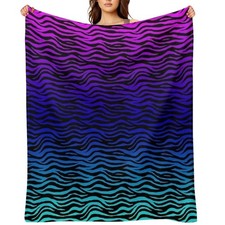 Purple Zebra Print Throw Blanket