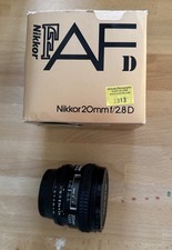 Nikon AF 20mm F/2.8D Prime Lens *MINT* BOXED