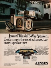 Jensen - Triaxial Car Speakers  - Original Magazine Ad - 1977
