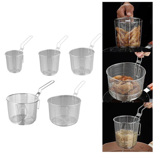 Round wire fry basket mesh - round,