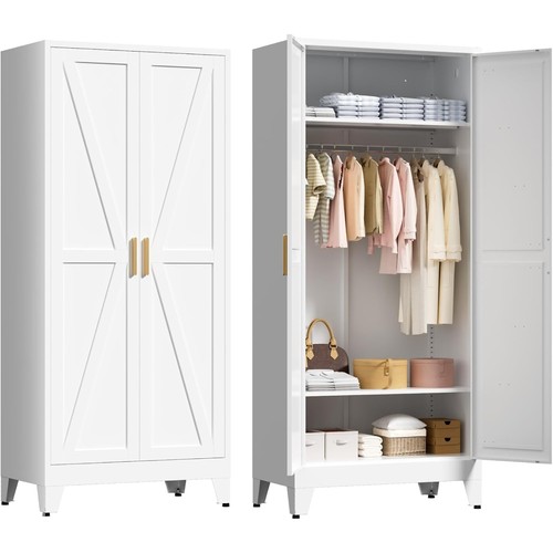 Tall metal wardrobe - 71",