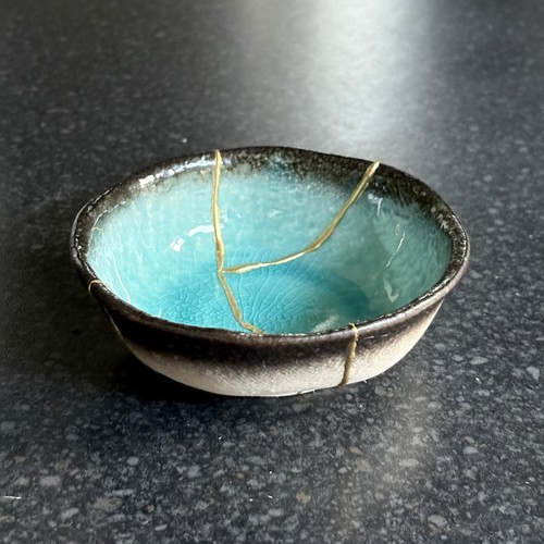 Chinese green blue 12cm bowl - chinese, green/blue