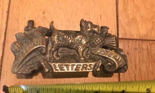 Small brass letter rack - a,