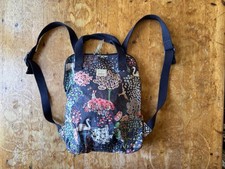 CATH KIDSTON FEARNE BLUE FLORAL SHOULDER STRAP RUCKSACK BAG COTTON PVC BACKPACK