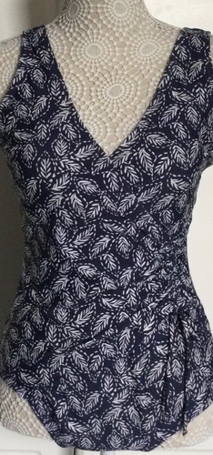 Bonmarche blue leaf print - blue,