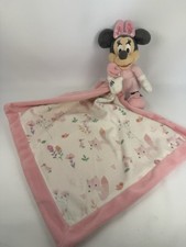 Disney Store Pink Minnie Mouse Comforter Comfort Blankie Fox Blanket