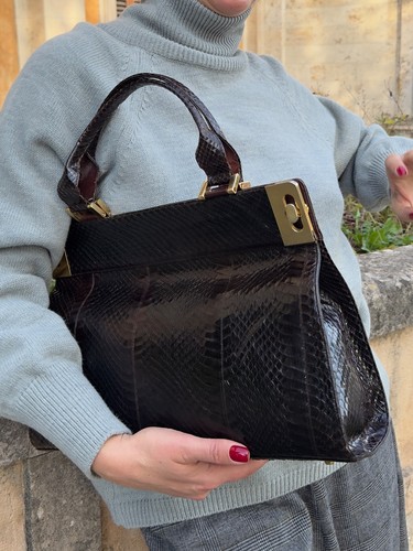 Vintage bag 1960s exotic - , snake
