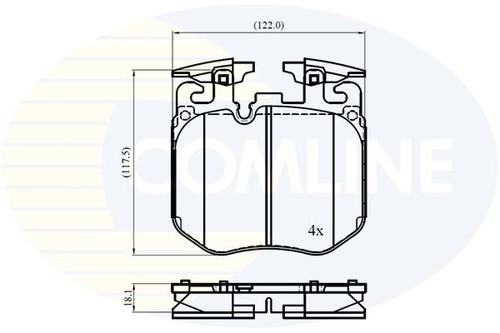 Comline front brake pad - front,