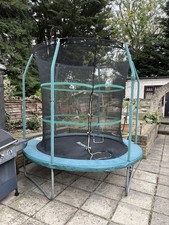8ft Trampoline with Enclosure Black and Green