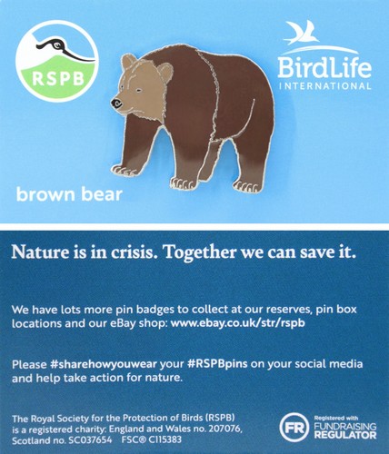 Rspb pin badge bird - rspb,