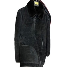 $23K ZILLI 54 Black Calf Suede Jacket (US 44) Weasel removable Lining NWT!