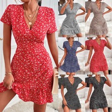 Women Summer Dress V Neck