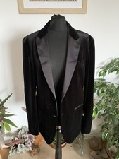 Zara Man Black Velvet Blazer Jacket Tuxedo Men Dinner Evening Tux - Size 42 2017
