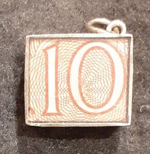 Original Ten Shilling Note Lucky Charm In Glass Fronted Sterling Silver Case