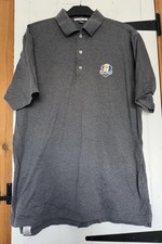 Peter Millar Golf Polo Shirt Mens Medium Grey Ryder Cup 2014 Gleneagles