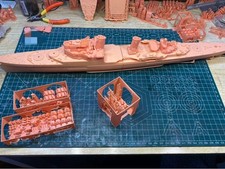 3D Printed 1/350 British Royal Navy Liverpool Cruiser Unpainted Model Kit！