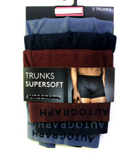 M&S Mens Autograph 3 Pack Cotton Modal Lycra Flexifit Trunks Underwear ~Size 2XL