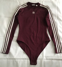 ADIDAS BURGUNDY LEOTARD ONE PIECE GYMNASTIC WEAR  SIZE 10       #718
