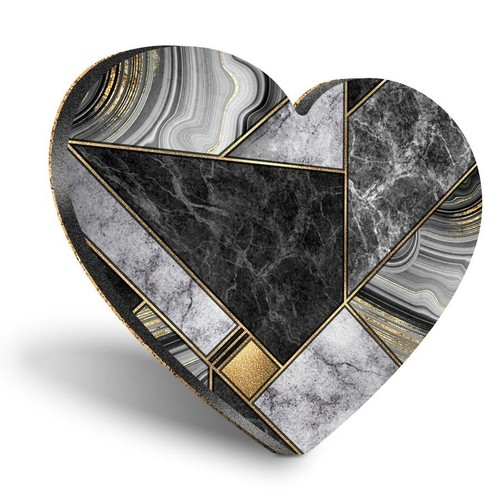 Heart mdf coasters - heart, marble