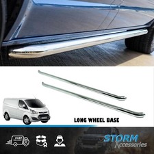 FOR FORD TRANSIT CUSTOM LWB 2012-17 OE STYLE S/STEEL SPORTLINE SIDE BARS STEPS