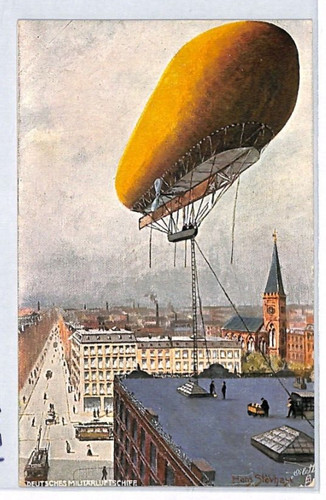 Zeppelin postcard military - zeppelin,