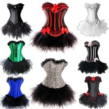 Burlesque Moulin Rouge Corset 1920s Flapper Dance Hen Party UK Costume Sexy Tutu