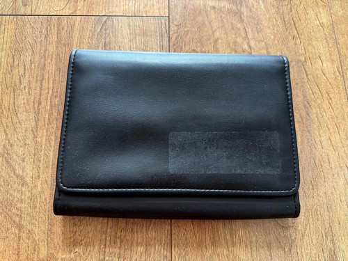 Black leather cover wallet - black,